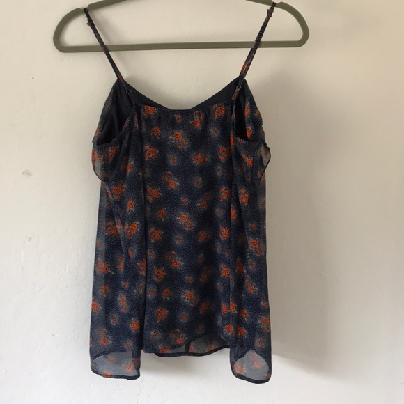 Navy Ruffle Tank - Picture 2 of 4